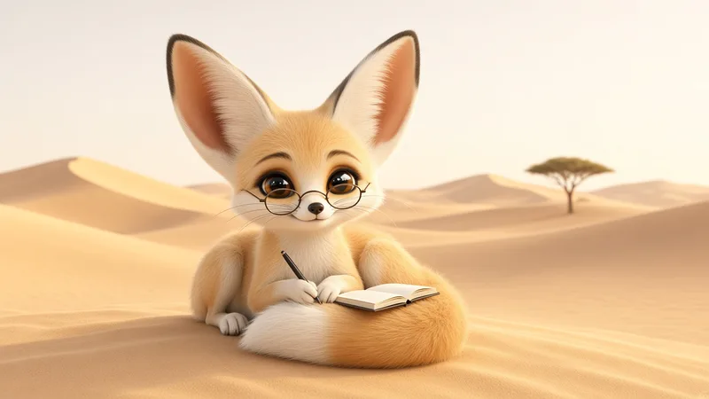 Take c: fox with round reading glasses